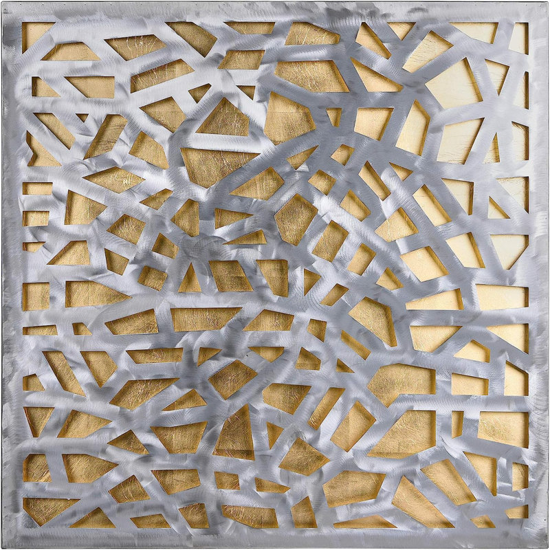 Modern Abstract Wall Decor on Metal
