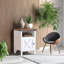 Ensemble de 2 tables de bout Farmhouse, table de chevet rustique avec porte de grange et tablette de rangement, table d'appoint pour chambre à coucher et salon-2140340912