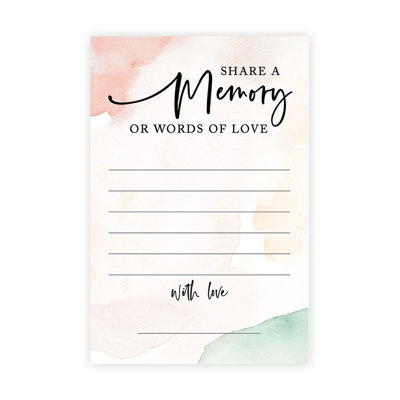 Neutral Watercolor Share a Memory Cards