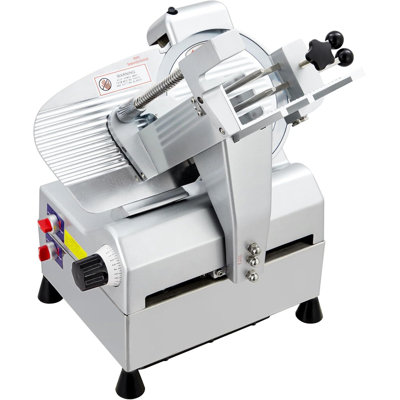 10 Inch Electric Food Slicer, Adjustable Thickness 0-16Mm, 240W+430W