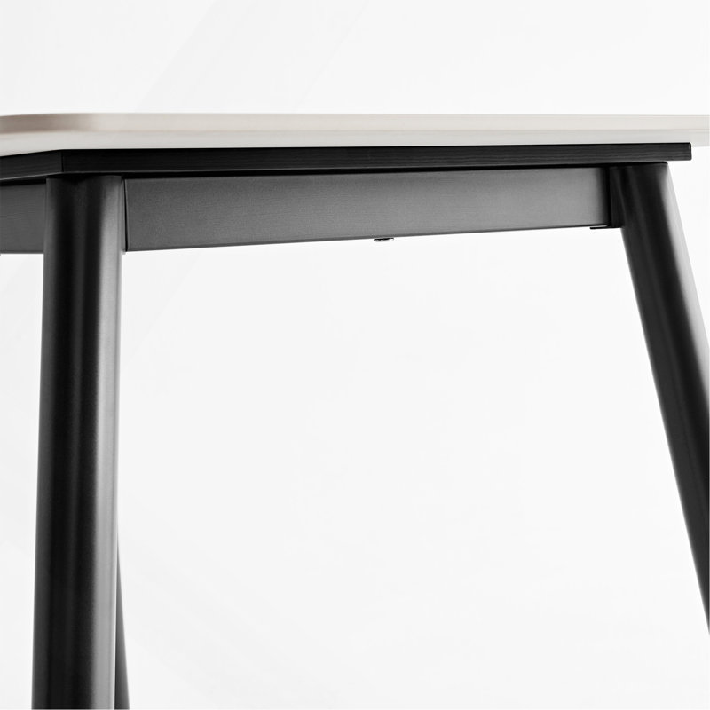 Grande table rectangulaire avec base en métal solide, H 29,33 po x L 55,18 po x l 31,49 po