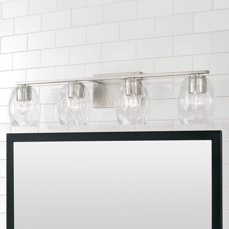 4 - Light Dimmable Vanity Light, Brushed Nickel
