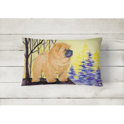 Chow Chow Outdoor Reversible Throw Pillow
