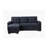 Dark Gray Fabric With Square Arms Sofa