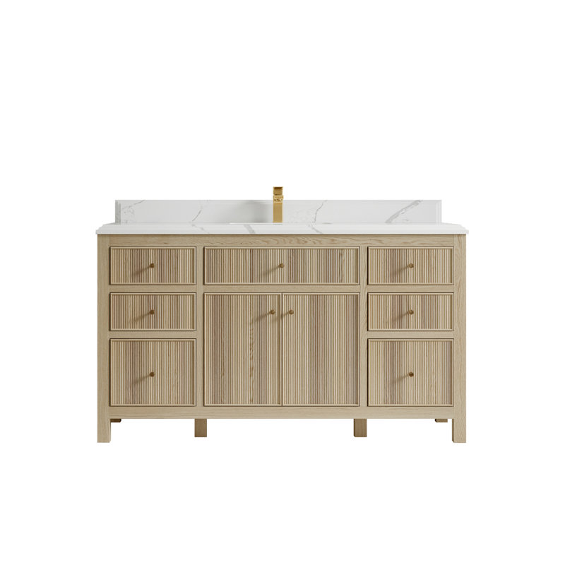 60'' Single Bathroom Vanity with Quartz Top
