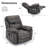 38.5" W Leather Swivel Recliner Chair with Massage and Heating-1942709123
