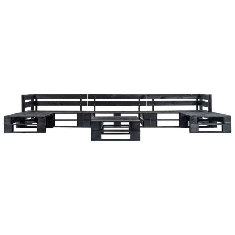 6 Seater Sofa Set, Black