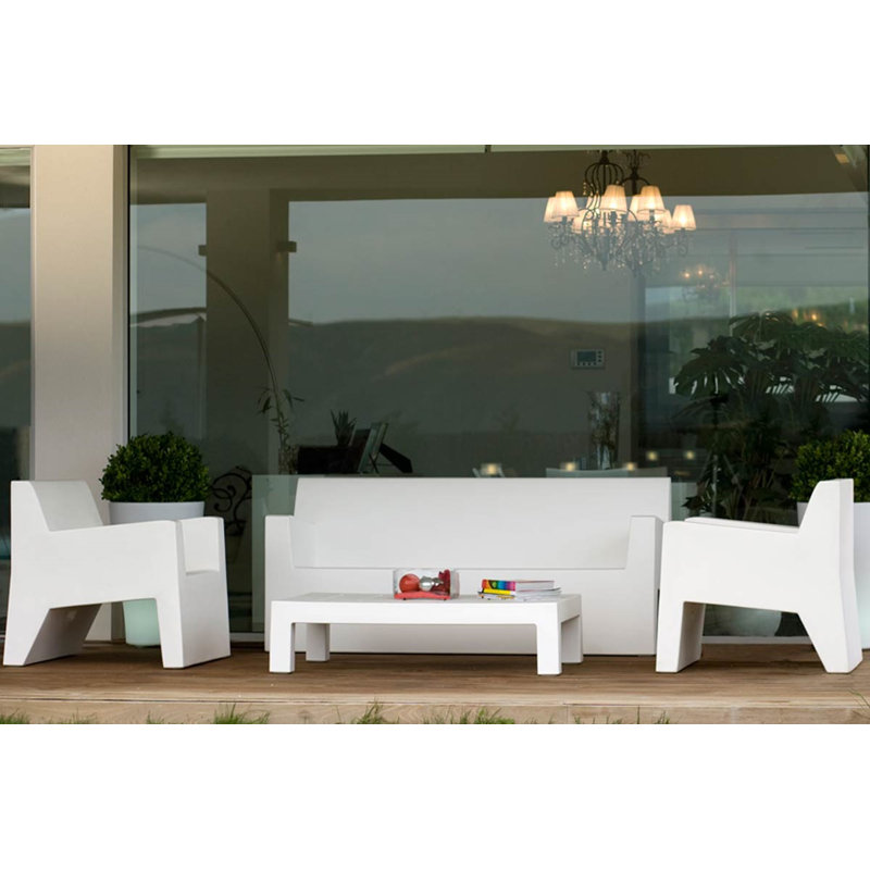 Jut 36" Wide Outdoor Patio Sofa, Taupe