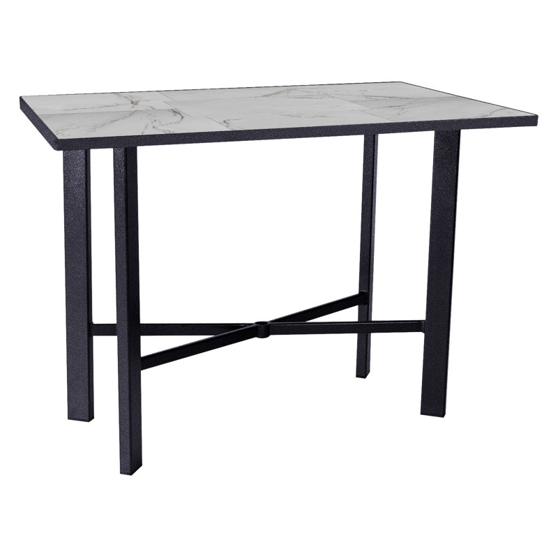 Tables Outdoor Rectangle Table, Pallazo White, Graphite
