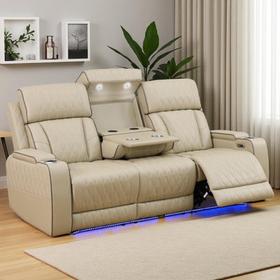 Canapé inclinable en cuir Boyigton