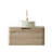 Zavelle Modern Floating Plywood Bathroom Vanity with Marble-Pattern Vessel Basin & Sintered Stone Countertop-116549808