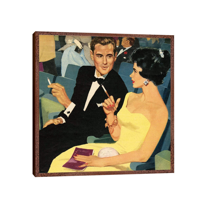 1957 John Bull Magazine Plate 1 Piece Wall Art on Canvas, 45.72 cm H x 45.72 cm W, Classic Wood Framed