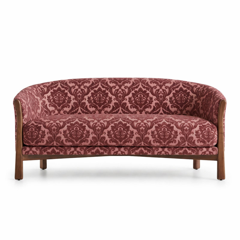 Damask Two Tone Velvet | Neiman Fabric, Rose
