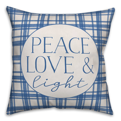  Housse de coussin Peace Love Light