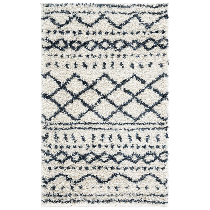 Develin Performance Chevron Rug, Rectangle 2'3" x 4', Ivory/Slate