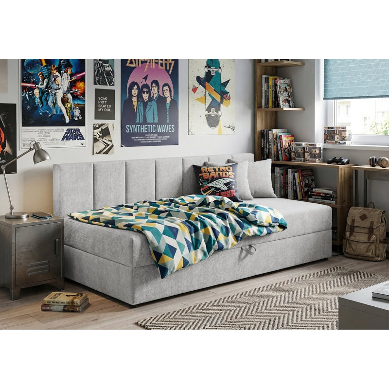 Lenny Upholstered Daybed, Light Grey