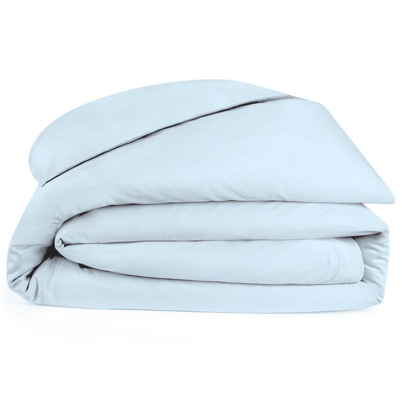 Sateen Duvet Cover, Twin XL Duvet Cover, Sky Blue