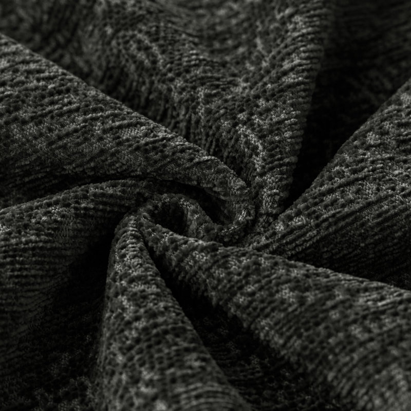 Housse pour canapé Elegant Nordic Chenille, H 71 po x l 134 po, Noir