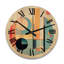 Syncronicities Midcentury Elegant Retro Art IV - Modern Midcentury Oversized Wood Wall Clock-1330277899