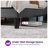 Platform Bed with Upholstered Headboard ,Bed Frame with LED lights and Charging Station-446560710-446560711