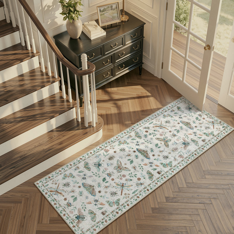 Goldene Animal & Insect Machine Washable Area Rugs with Non-Slip Backing for Living Room, Dining Room, Bedroom