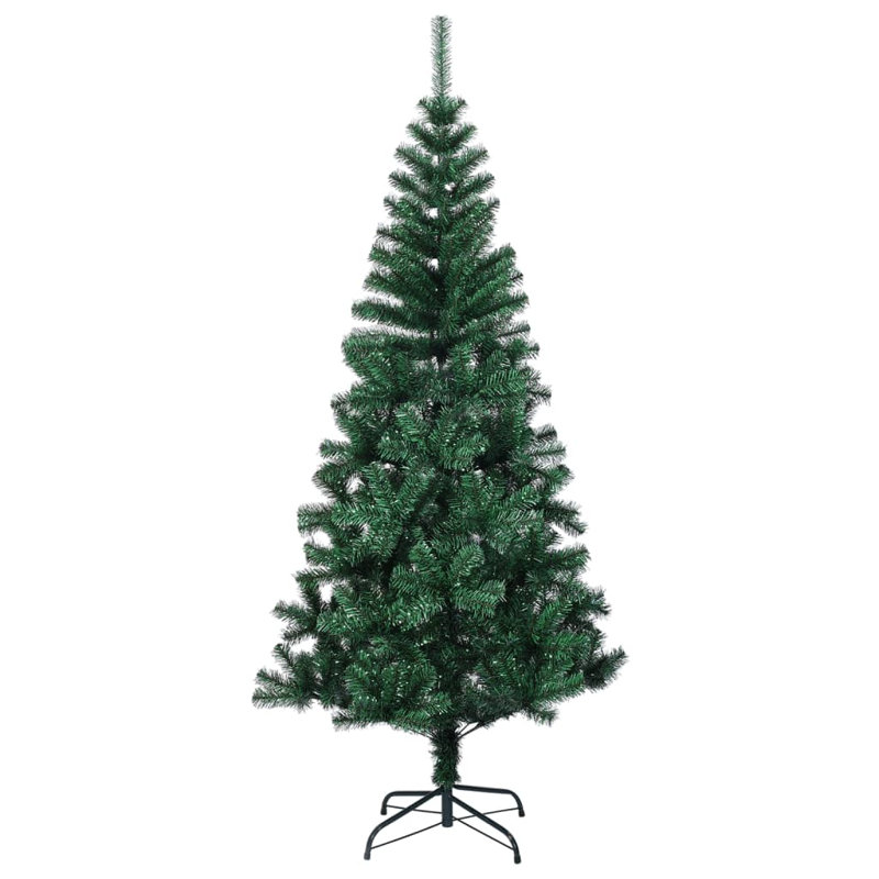 Arbre de Noël artificiel arbre de Noël avec support et pointes iridescentes PVC, 47,2 po x 25,6 po, Vert
