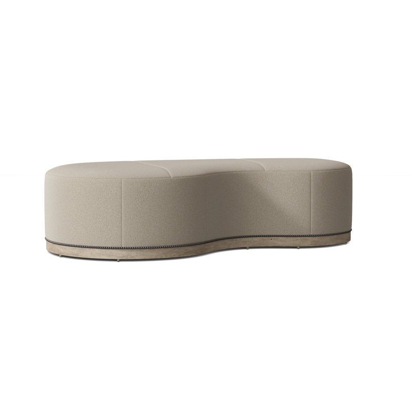 Madeline 61'' Wide Cocktail Ottoman, Montego Bay, 8794 Parchment Polypropylene/Olefin