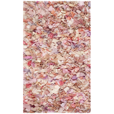 Godsey Geometric Handmade Shag Area Rug