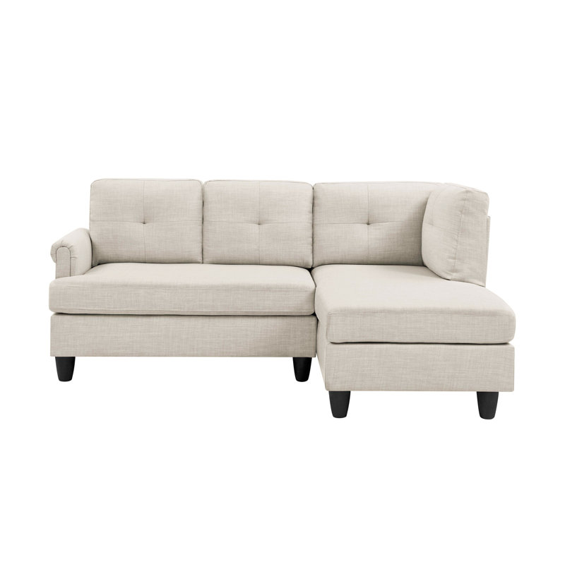 Canapé modulaire 2 pièces rembourré, Beige Polyester