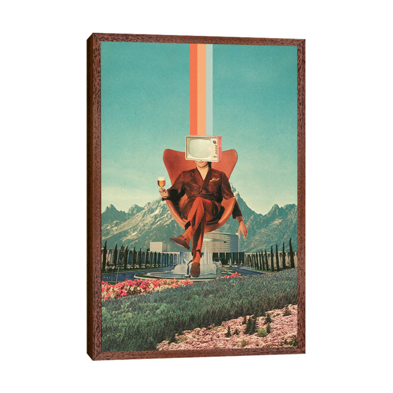 Enemy 1 Piece Wall Art on Canvas, 66.04 cm H x 45.72 cm W, Classic Brown Wood Framed