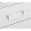 Commode Daundre 38" à 5 tiroirs, style moderne et contemporain, fini blanc métallisé-701378779