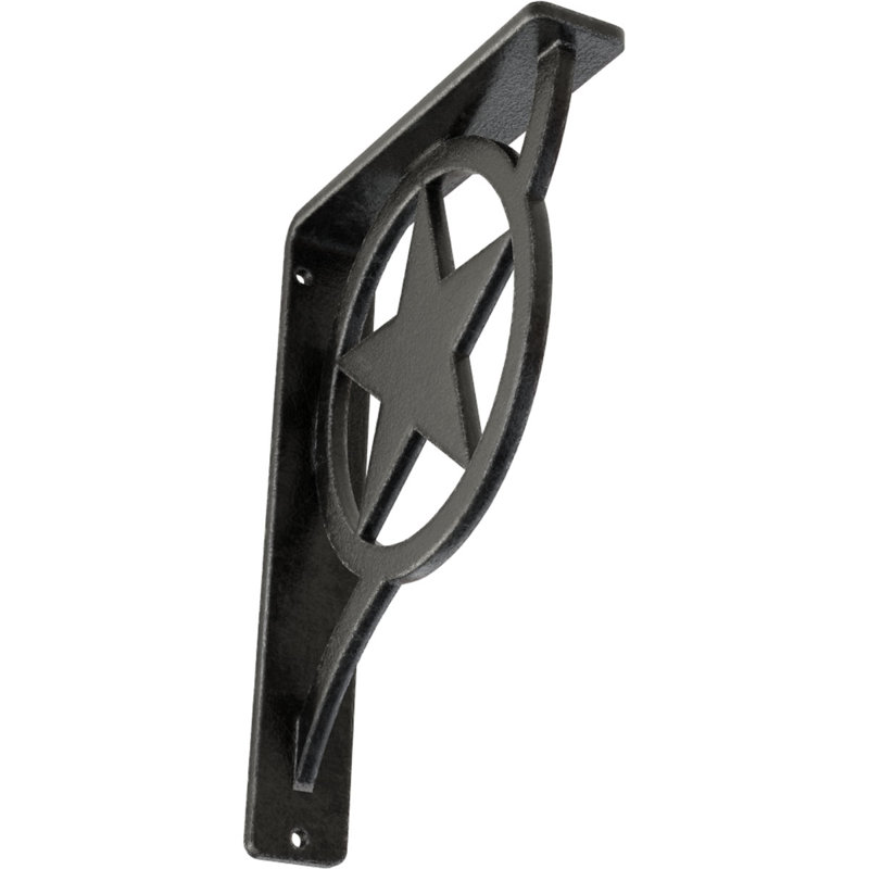 Support en fer forgé Austin, H 8 po x l 1,5 po x P 5,5 po, Étain antique