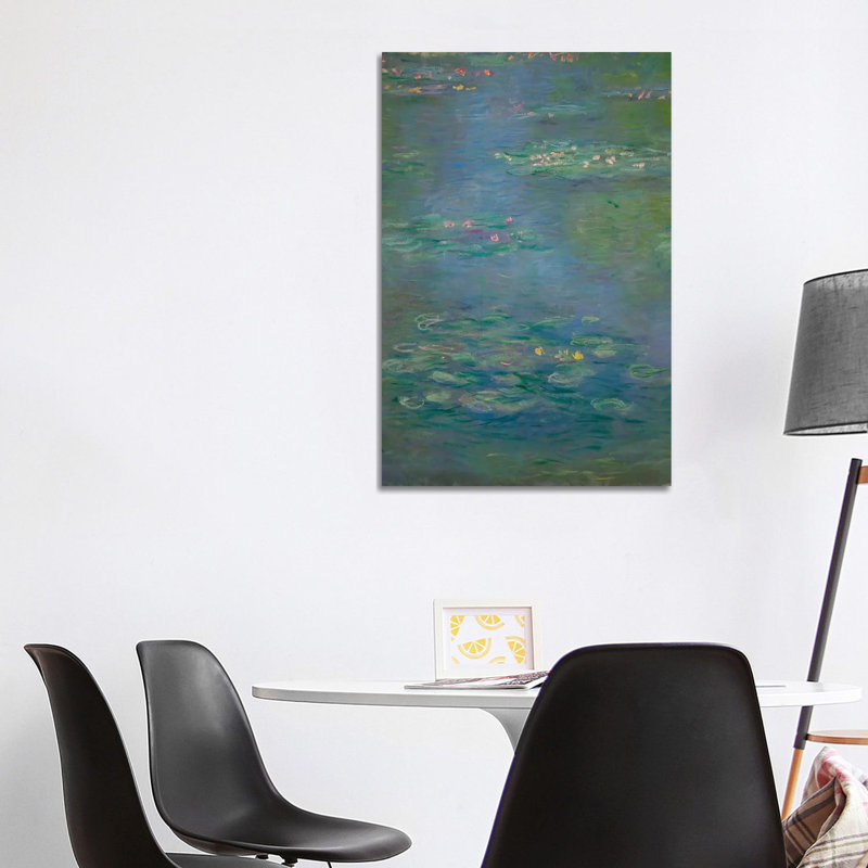 Nymphéas, détail, 1903 par Claude Monet - reproduction d'art, Pas de tapis, H 40 po x l 26 po x P 1,5 po, Toile tendue