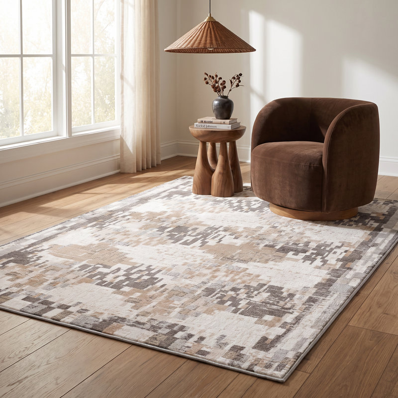 Tapis rectangulaire Kennily avec envers antidérapant, Rectangle 6 pi 3 po x 9 pi 6 po