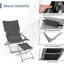 Ensemble de chaises longues pliantes 5 pièces avec repose-pieds et table basse