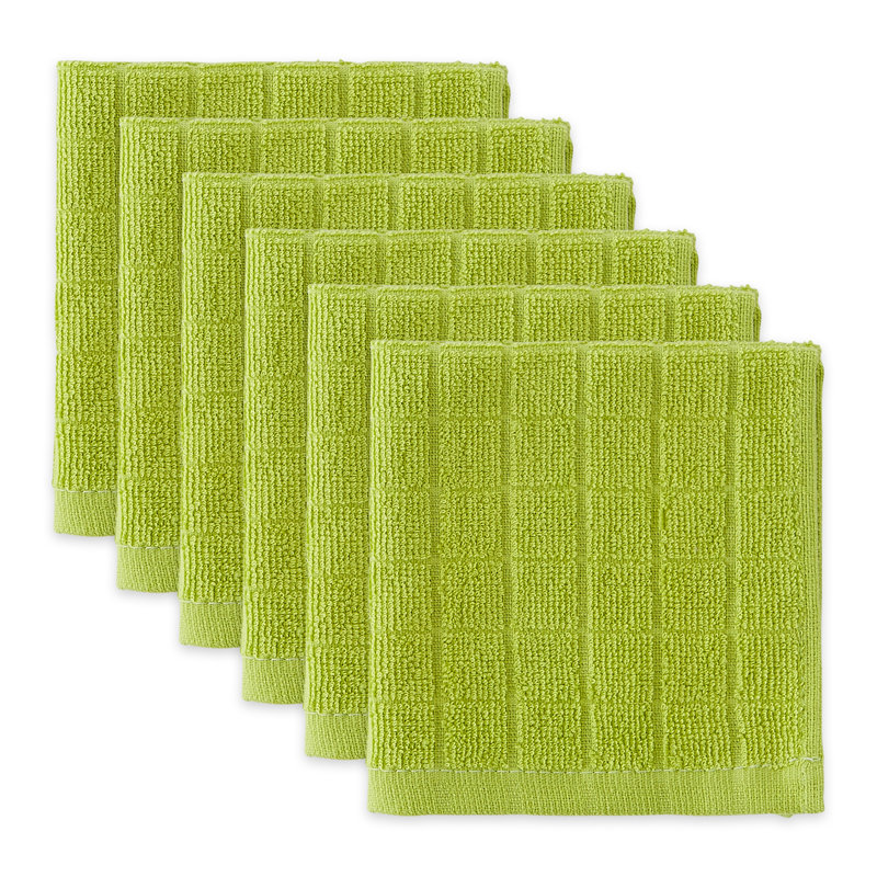 Waffle Dish Cloth Kitchen Towel, Avocado