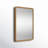 Gold Metal Rectangular Beaded Room Wall Mirror, 24" x 2" x 36"