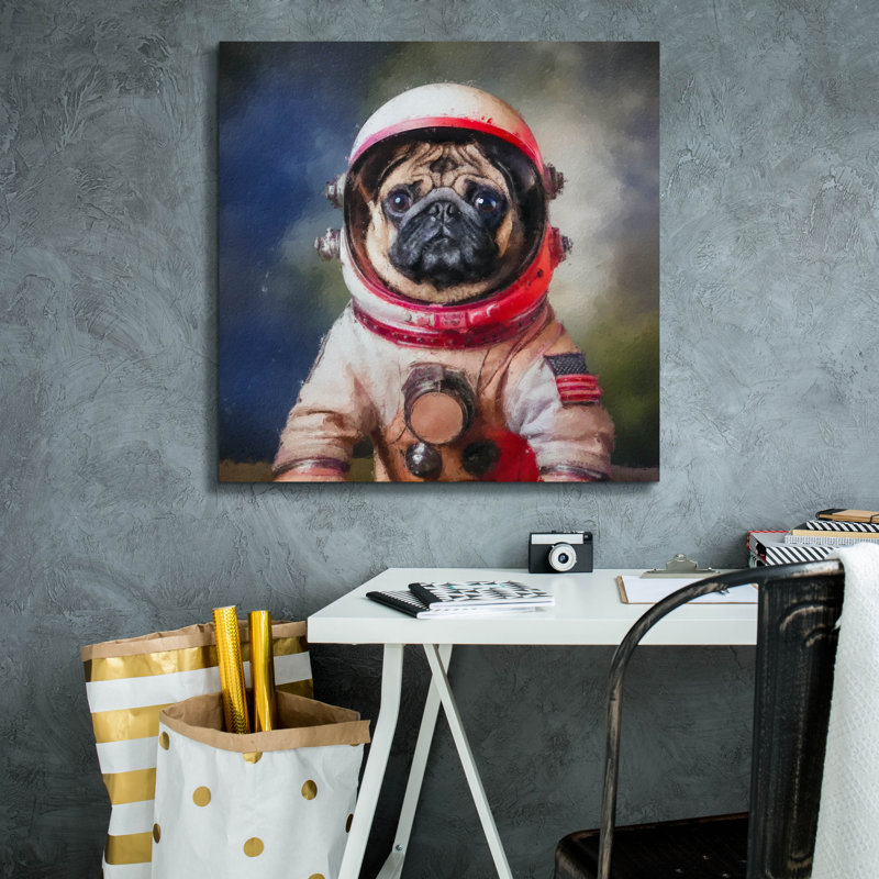 «Pug Grissom» par Sean Parnell, art mural sur toile