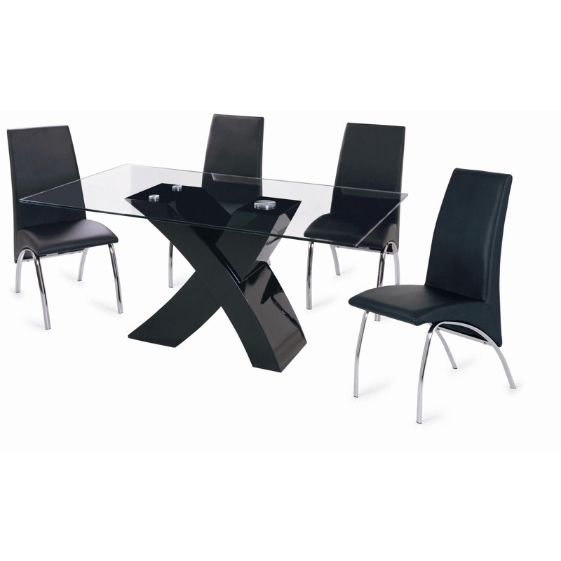Cafe 18 " H Upholstered Side Chair, Black
