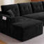 Canapé d'angle modulaire en forme de U de 133 po de large avec 2 méridiennes, canapé infonuagique en velours côtelé à assise profonde-1211443483