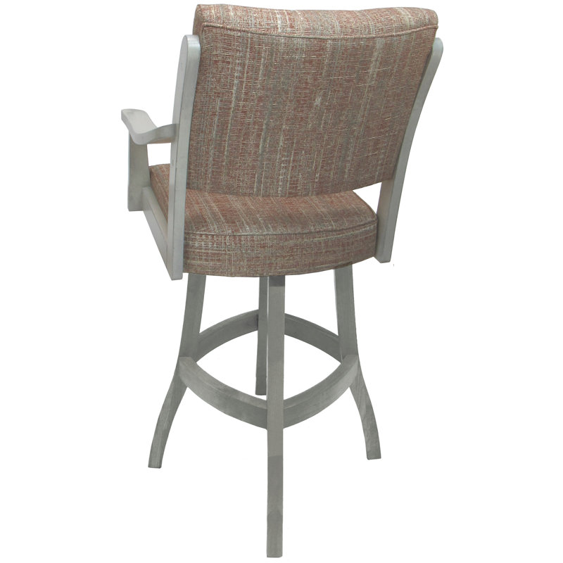 Bellamy Extra Tall Swivel Wood Stool, Watusi Madder Seat/ET Frame, Bar Stool (34” Seat Height)
