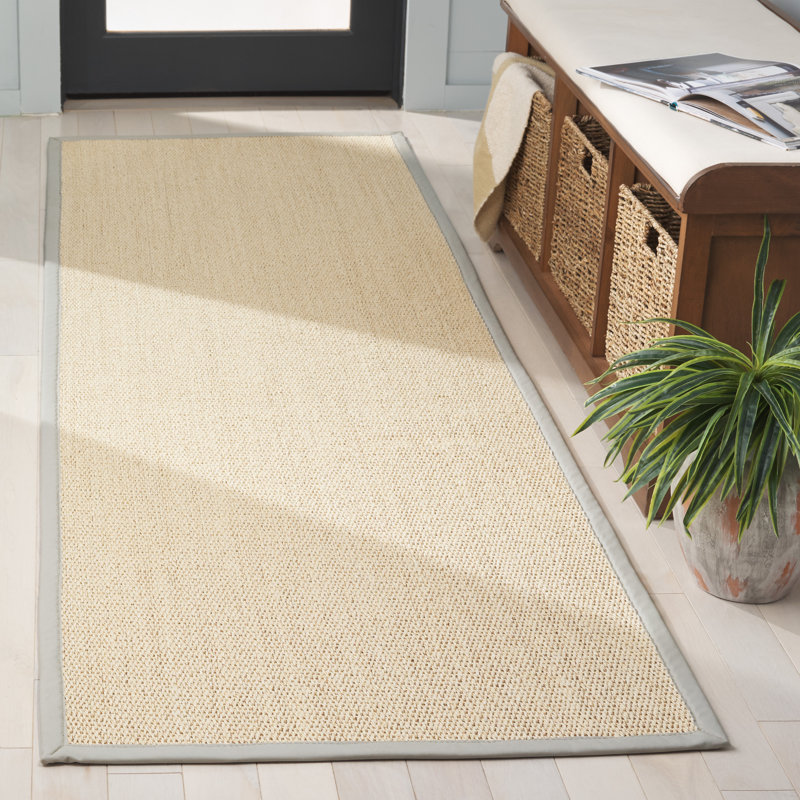 Natural Fiber 140 Area Rug In Marble / Beige, Runner 2'6" x 8'