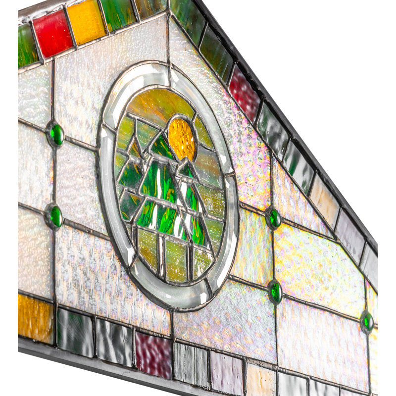 Glass Plants & Flowers Plaque