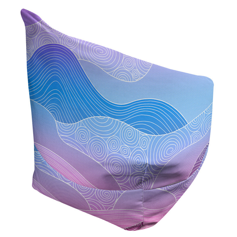 Grande housse de sac en mélange de polyester Hand, Pas de bourre, Mélange de polyester mauve / bleu