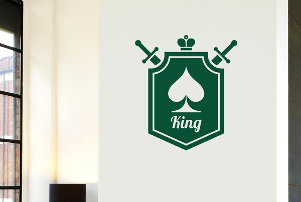 King of Spades Shield Wall Sticker