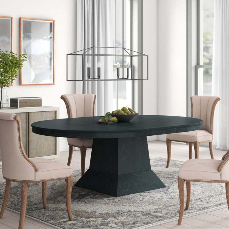 Laudine Extendable Oak Oval Dining Table