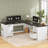 Farmhouse Executive L Shaped Desk, Home Office Desk With File Drawer And Power Outlet, Computer Corner Desk With Drawers And Storage Cabinet, Workstation For Office Home-1623010845