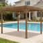 Pavillon de jardin pour la cour arrière, pavillon de jardin pour la vigne, pergola en bois pour l'extérieur