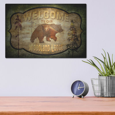 " Welcome Lodge Bear " by Lightbox Journal