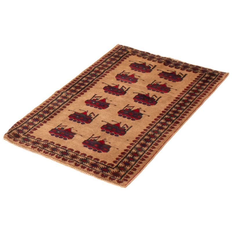 Tapis brun foncé Saim Rare War 2 pi 9 po x 4 pi 7 po